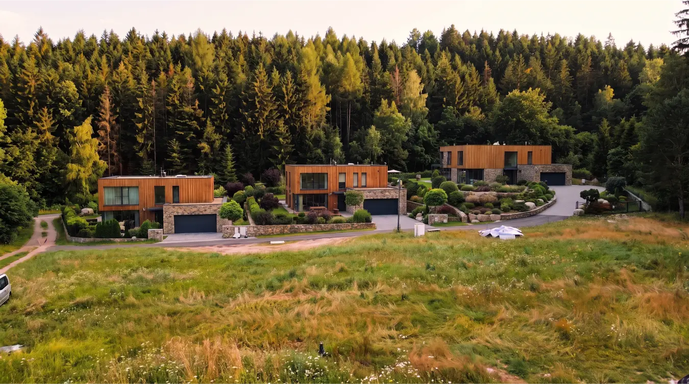 Vizualizace – nárys možné výstavby rodinných domů