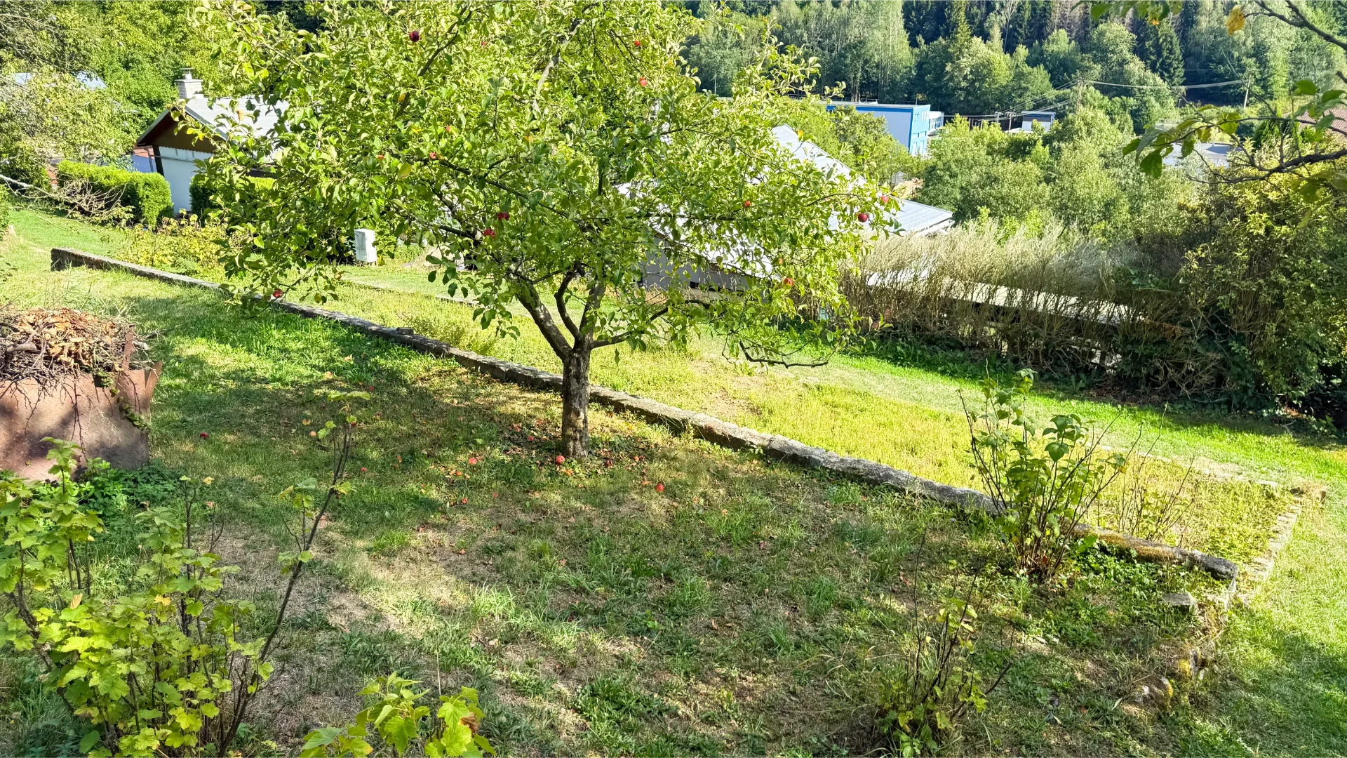 Výhled ze zahrady do údolí Jasenice, části Vsetína